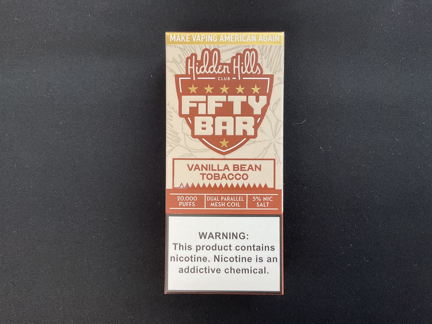 Hidden Hills, flavor: Vanilla Bean Tobacco