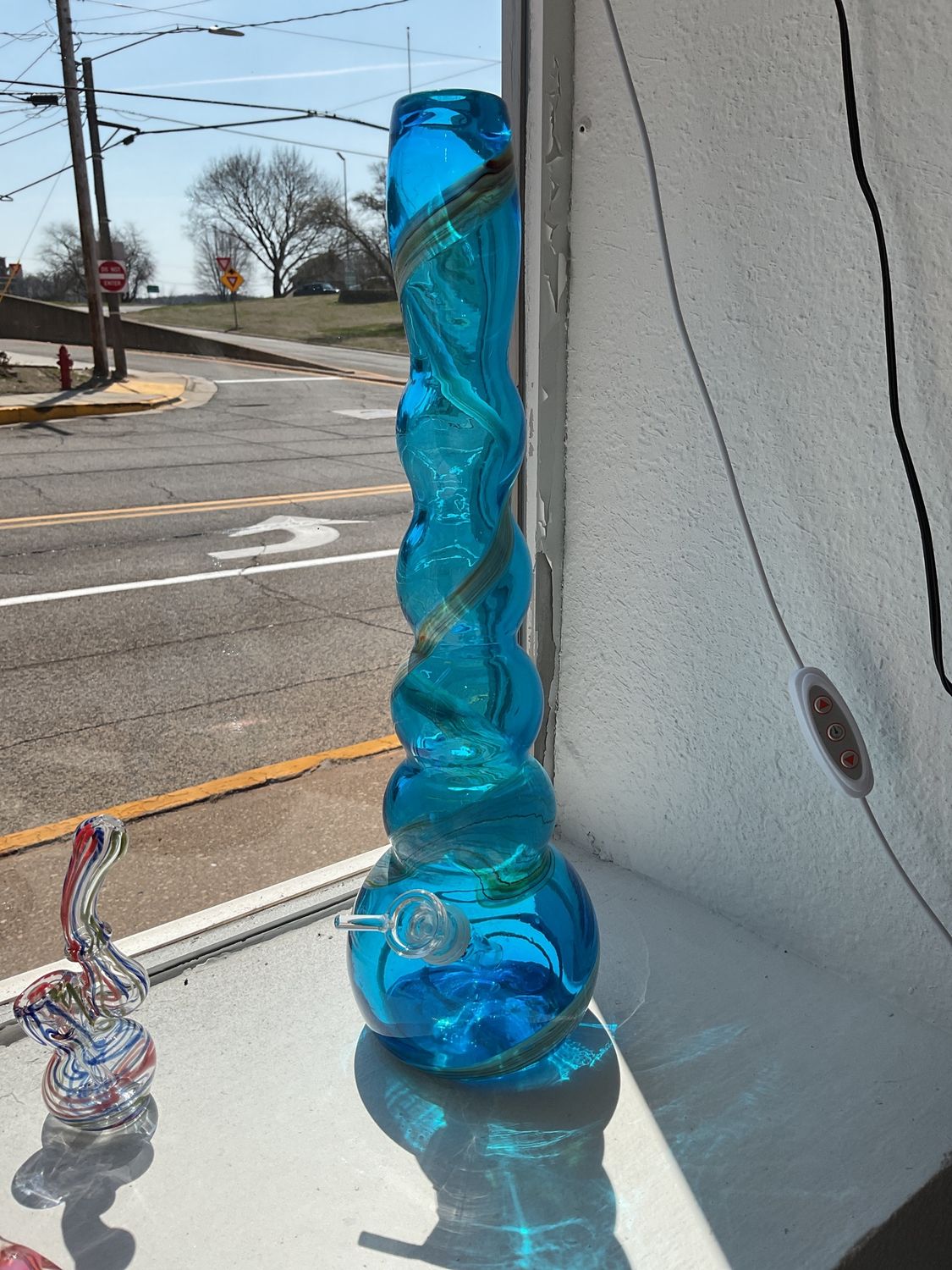 16” Triple Bubble Bong blue