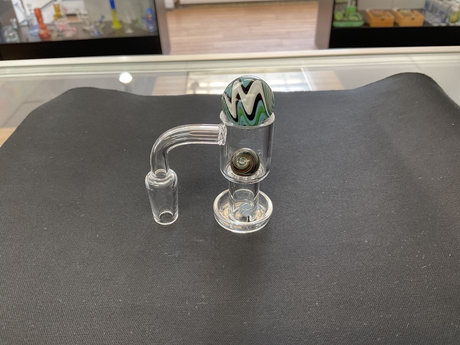 Splurper/Vacuum Quartz Banger w/color carb cap beads