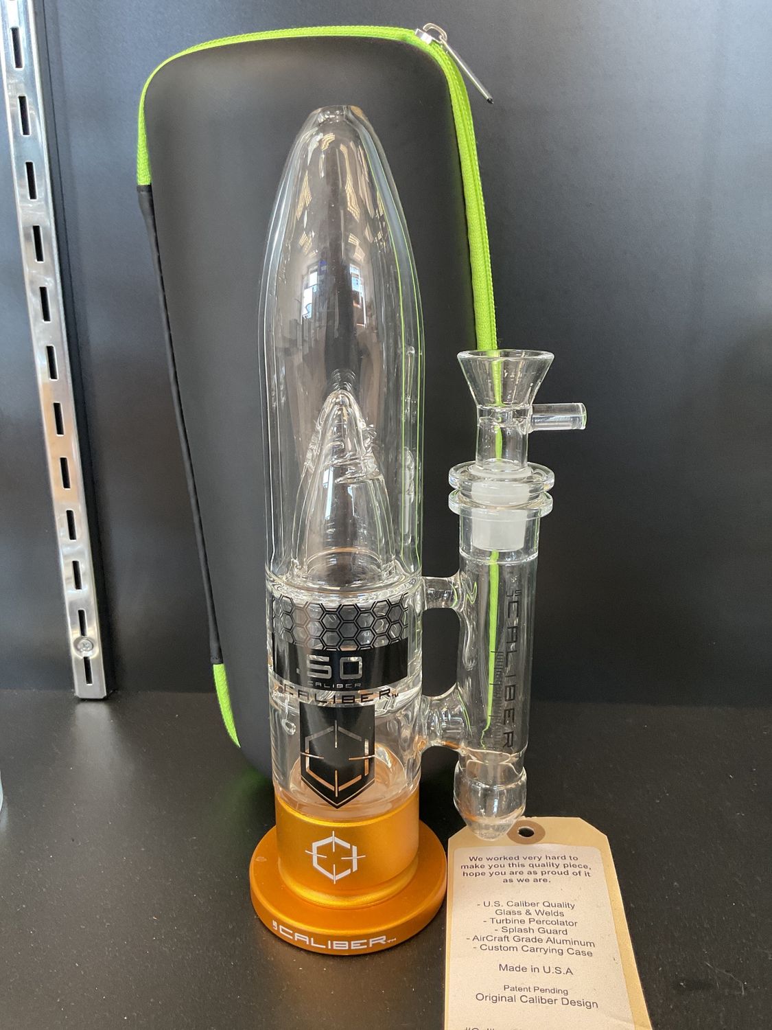 US Caliber .50 Glass Bong with case