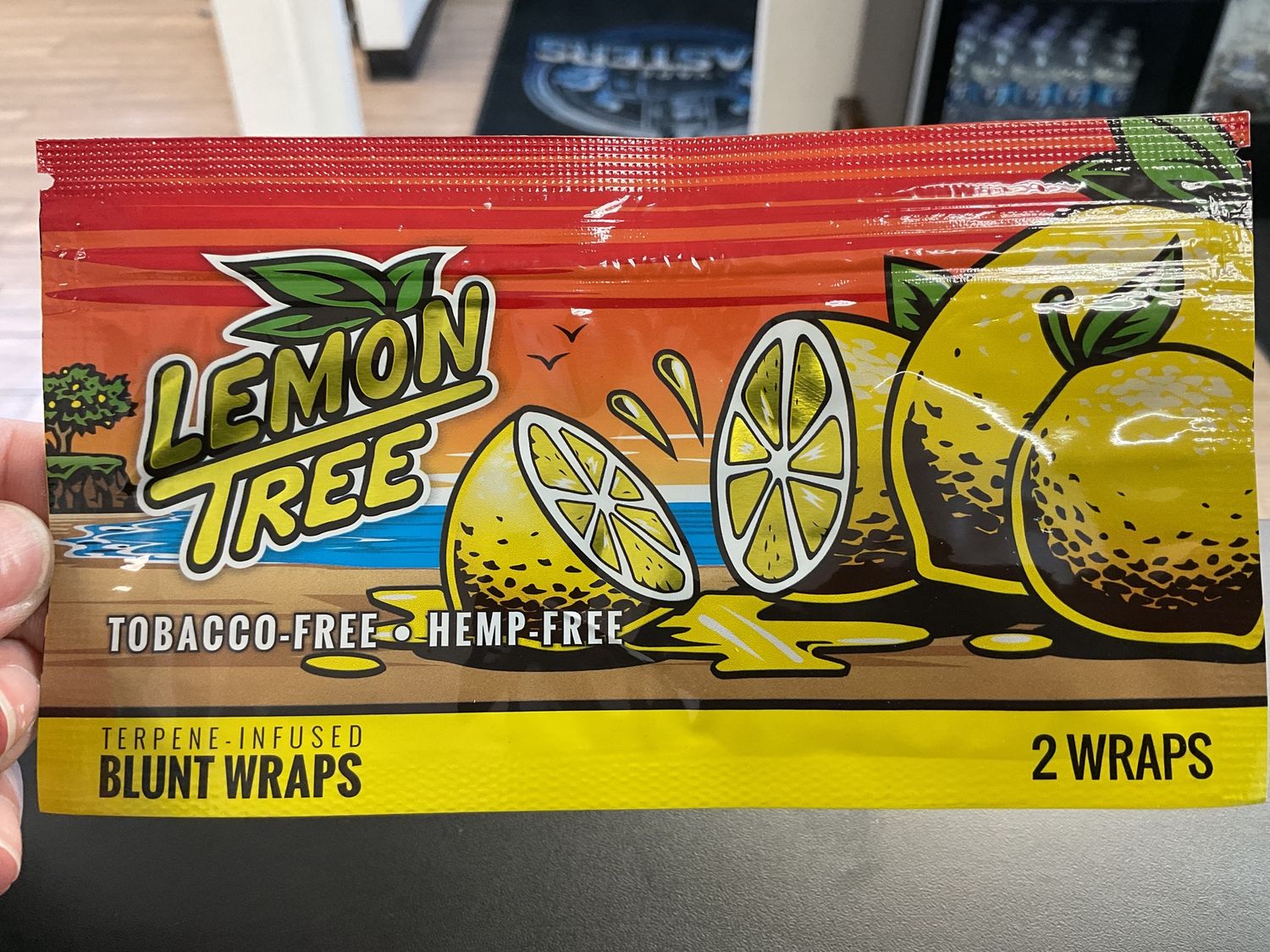 Terpene Infused Blunt Wraps 2 pk, flavor: Lemon Tree