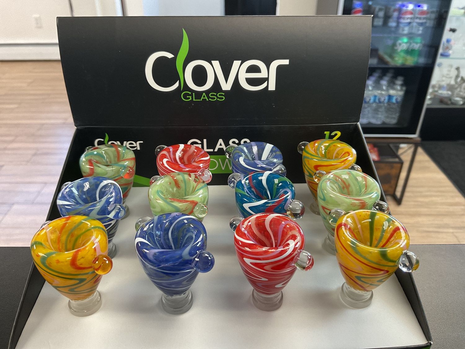 Clover 14mm Glass Bowl assorted