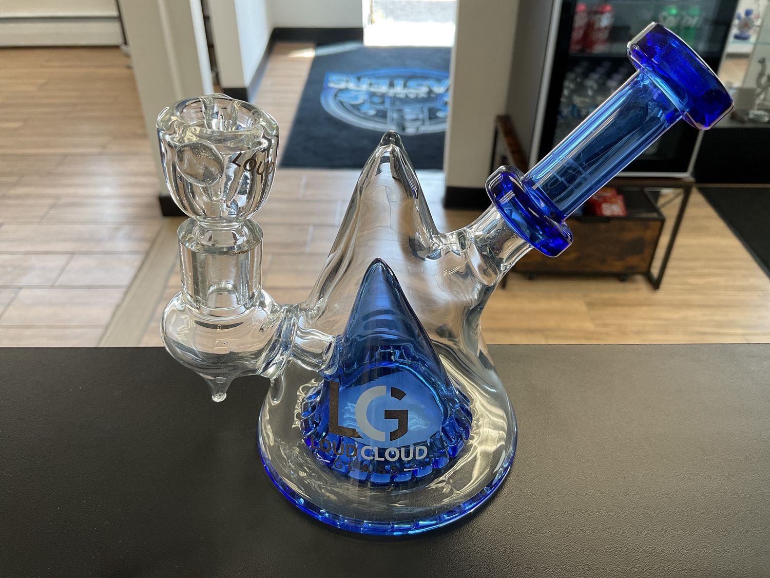 5in Pyramid Perc Water Bong - Light Blue
