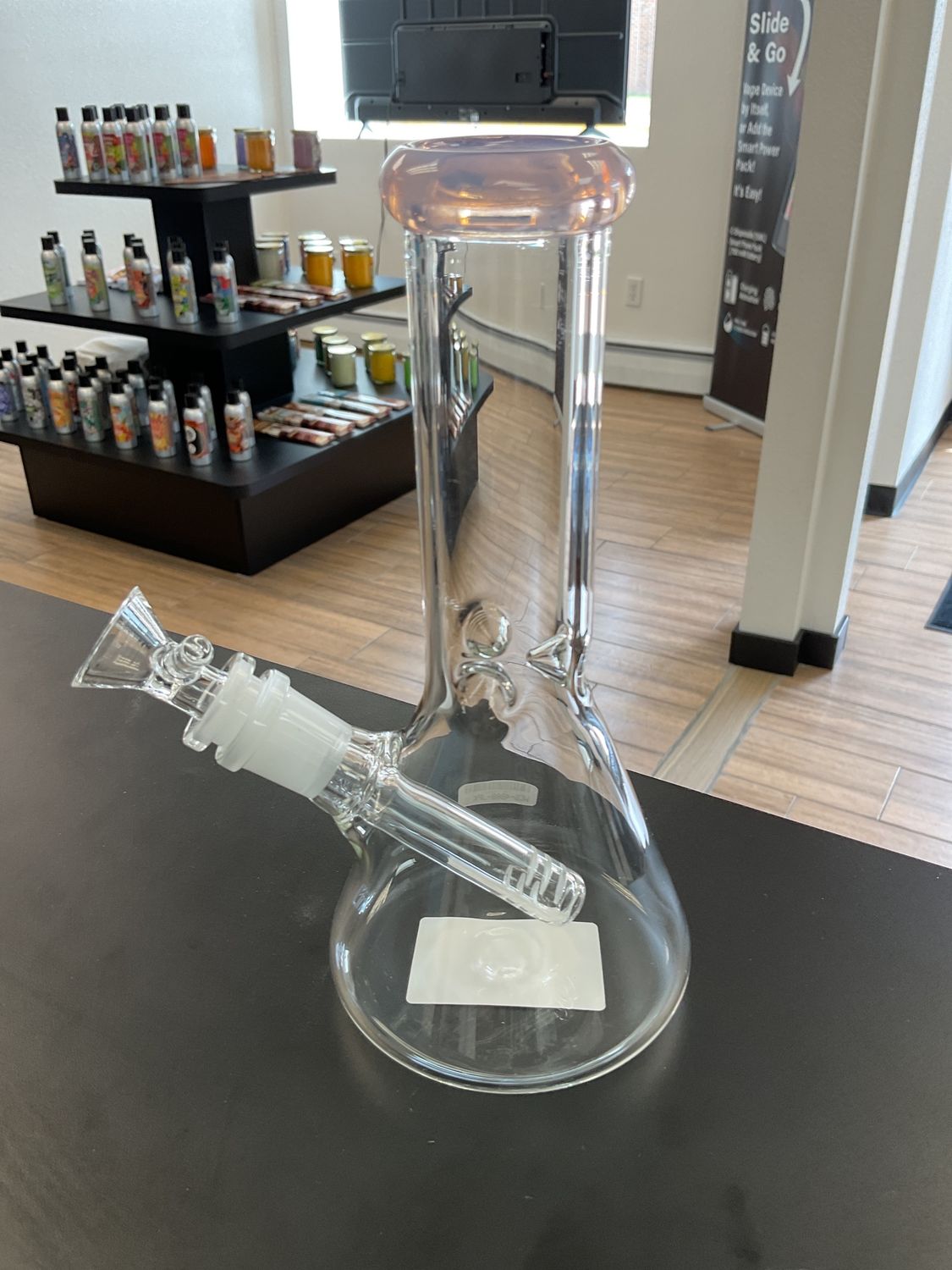 10” Color rim Ice Catcher Beaker bong