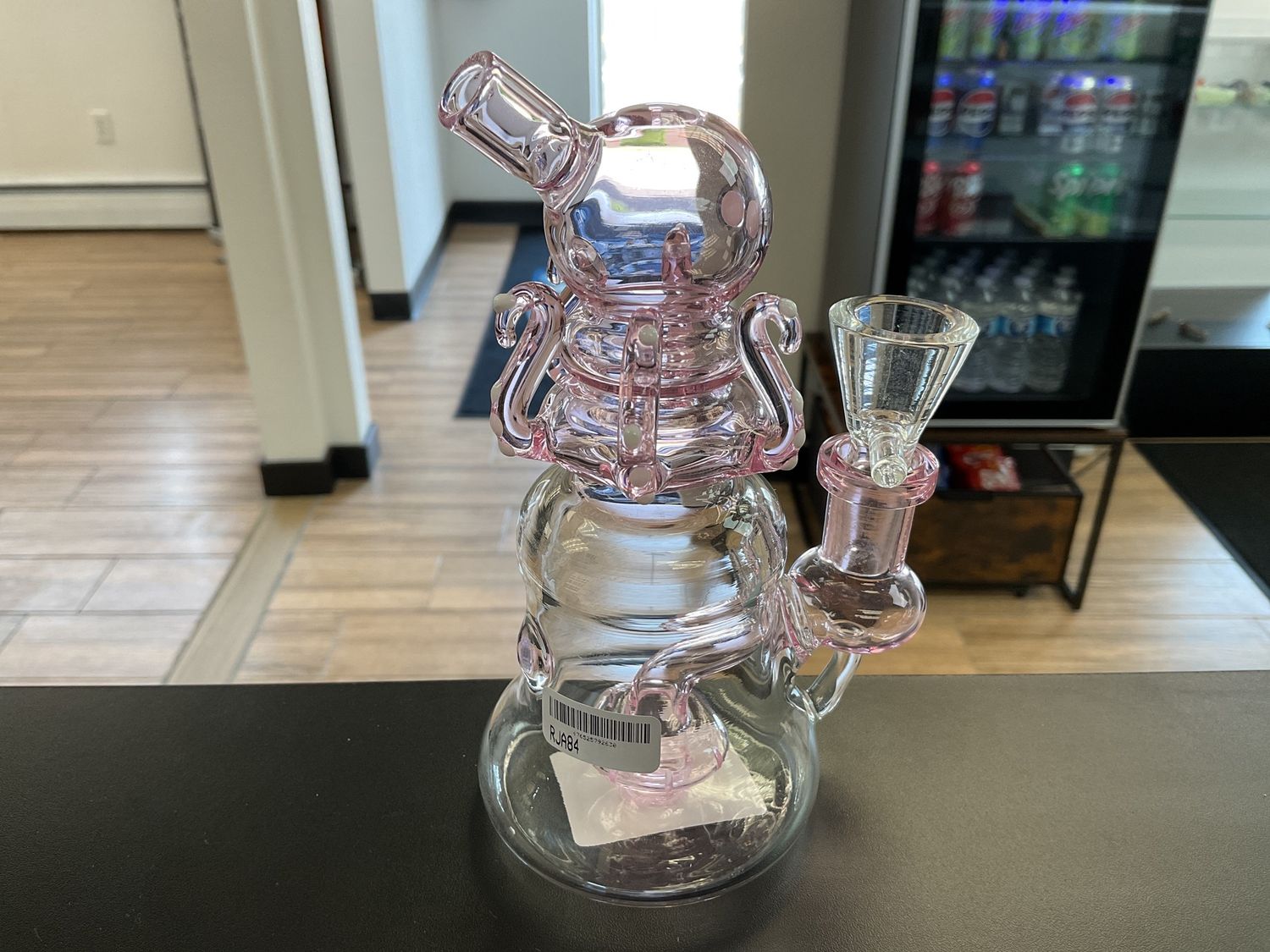 6in Octopus art water bong - Pink