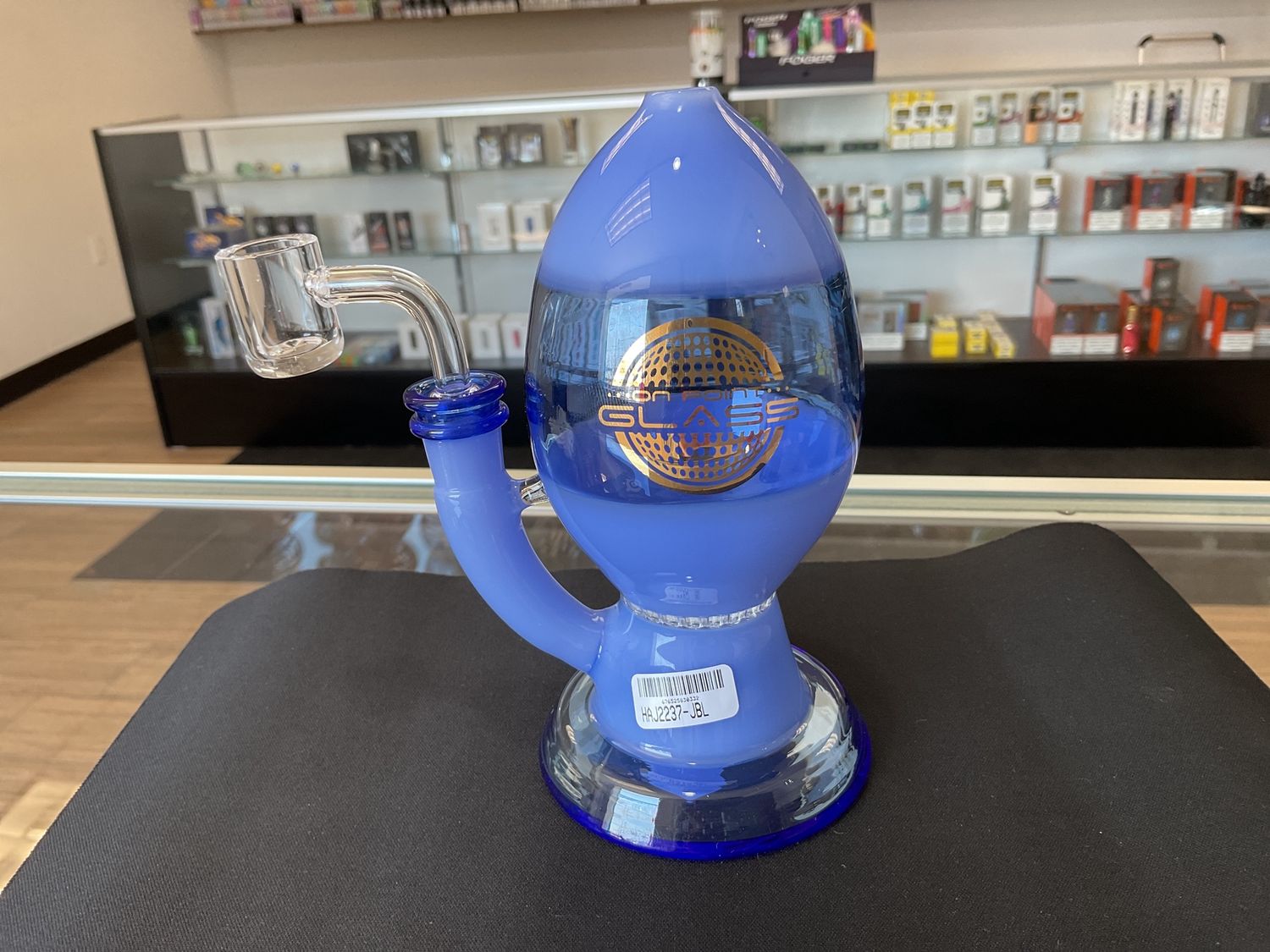 6” honeycomb perc water pipe, Colour: Blue