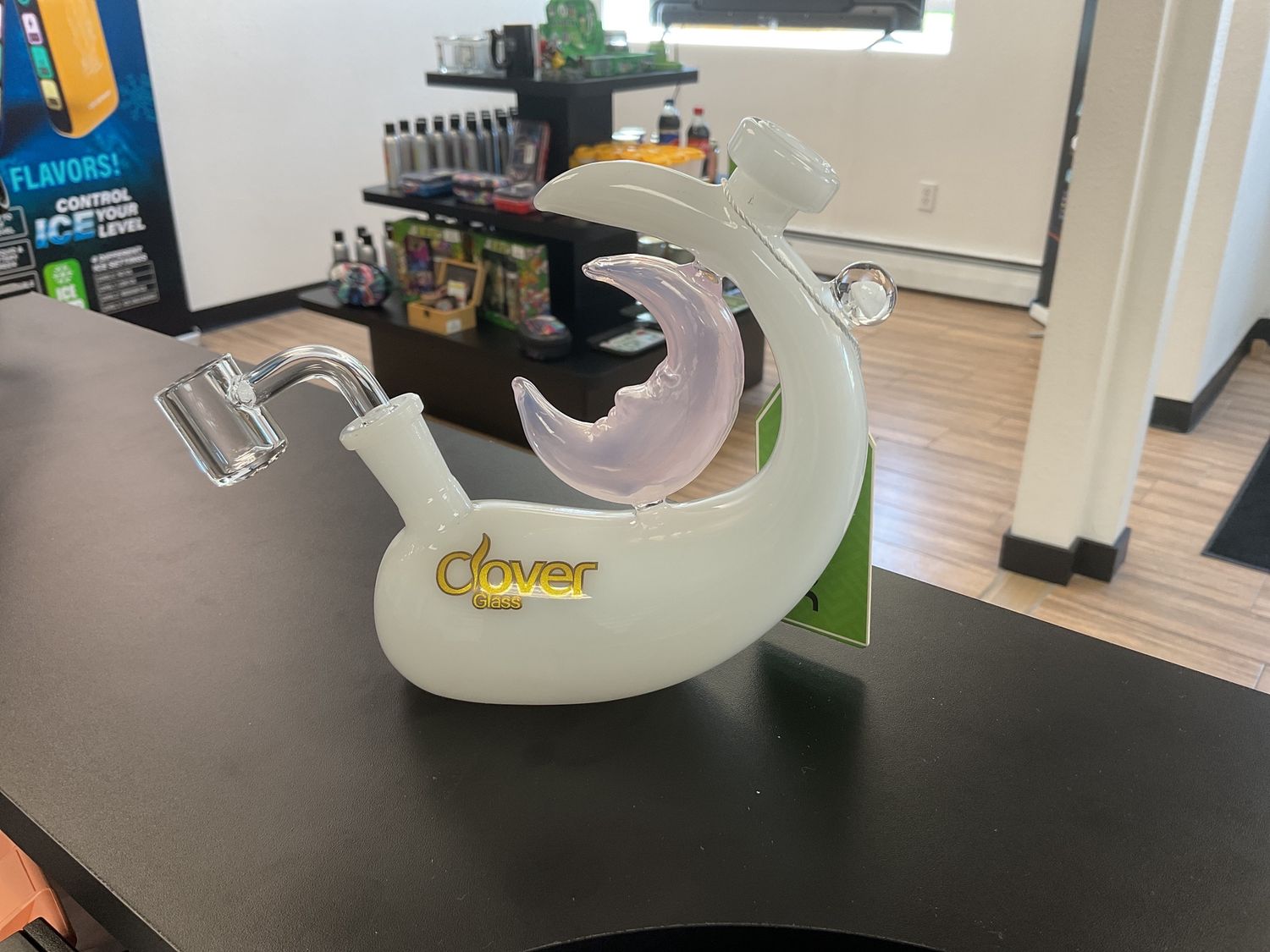 5.5 in Dreamy Crescent Moon Whale Dab rig
