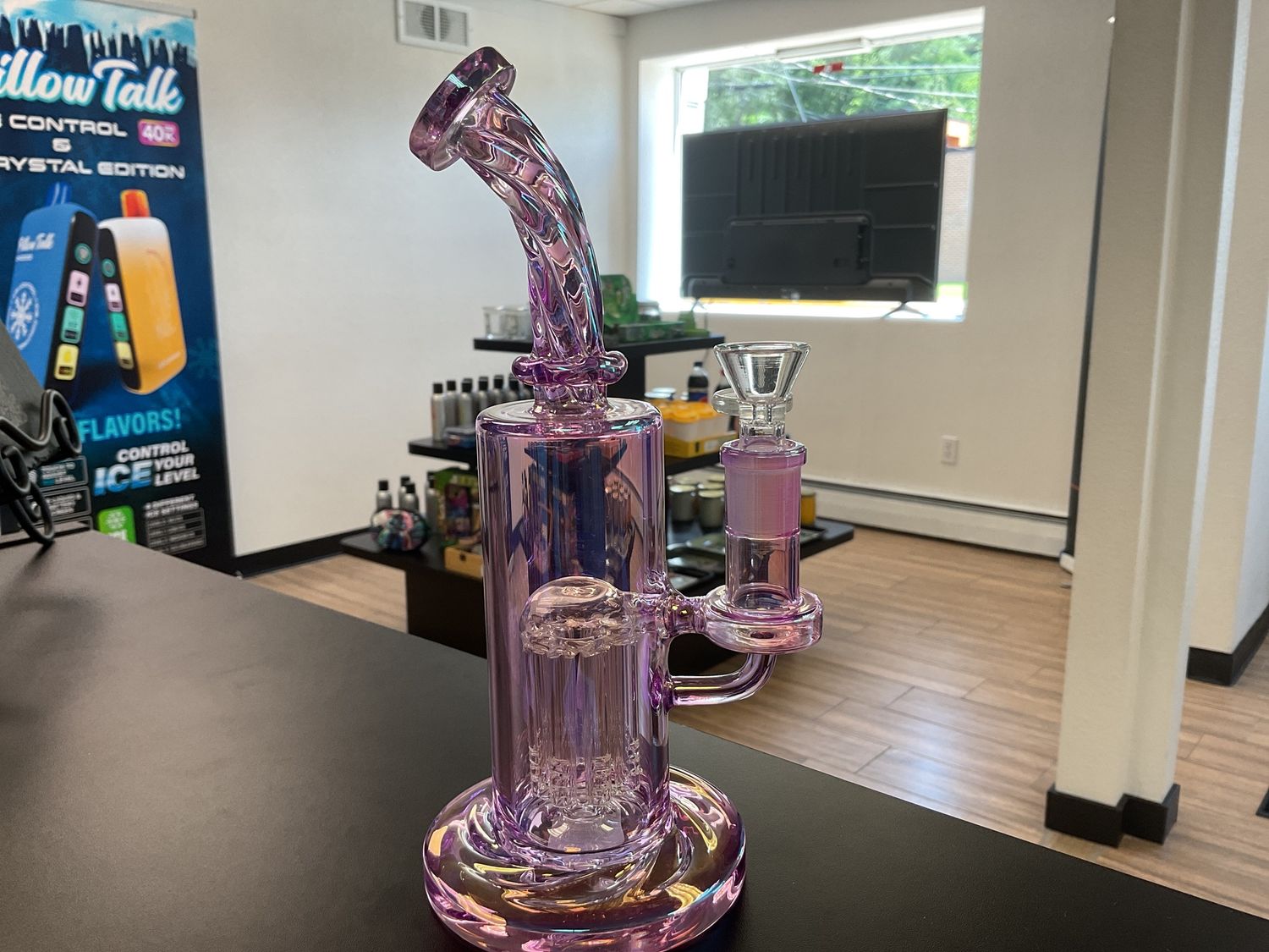 9in Twisted Neck Water Pipe - purple