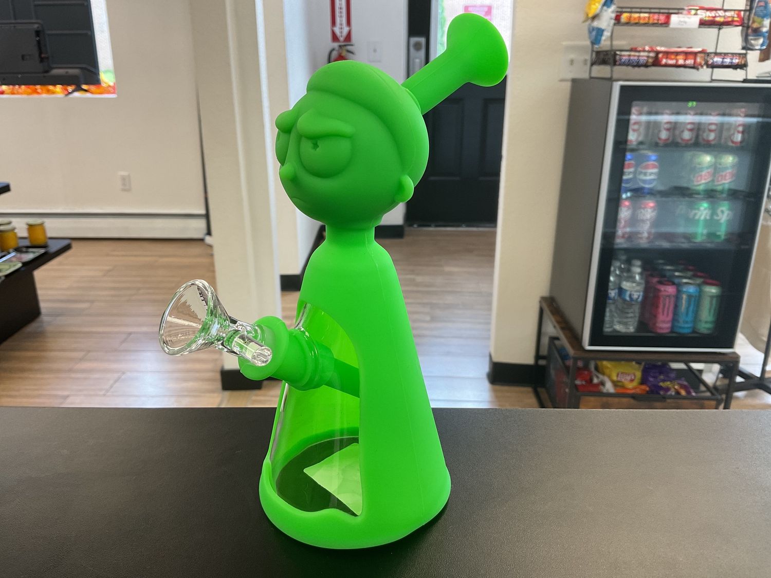 7” Morty Silicone Bong, Colour: Green