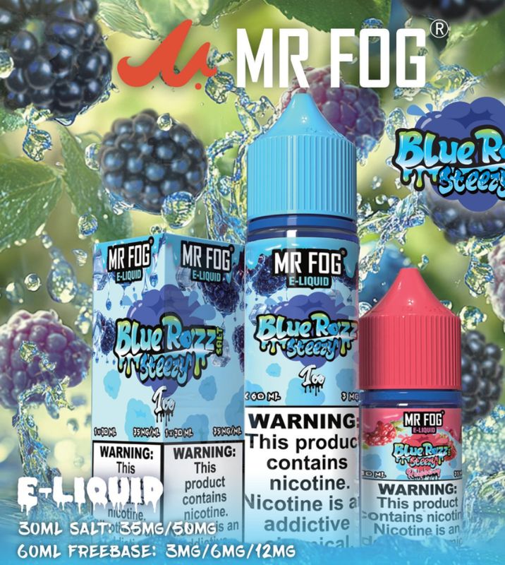 Mr Fog Salt Nic Blue Raz Steezy Juice