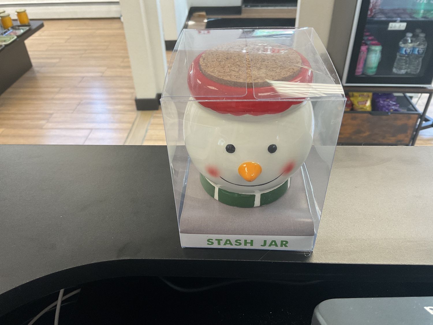 Snowman stash jar