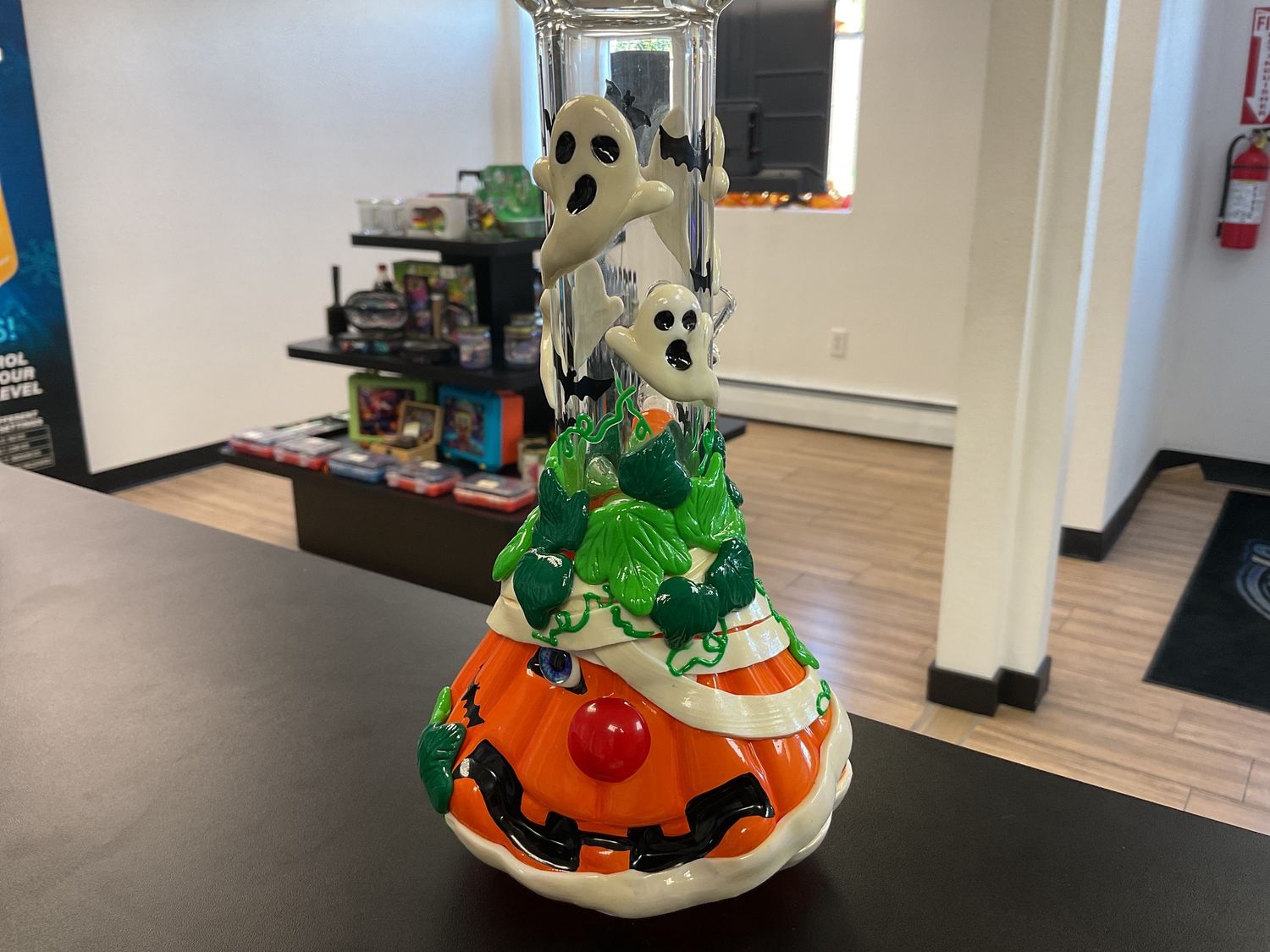 8.5in “Leaf me alone” Halloween Water Bong