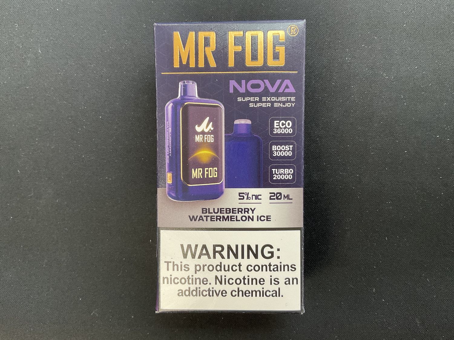 Nova, flavor: Blueberry Watermelon Ice