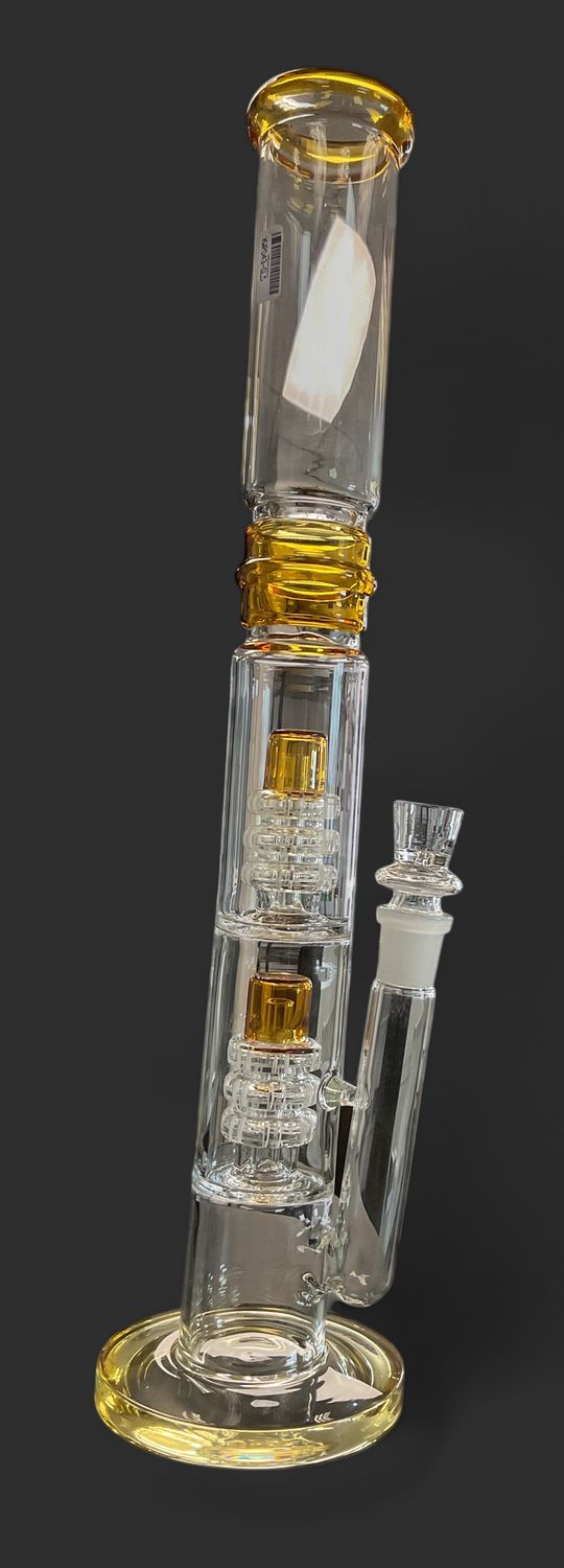 18” Double Matrix Dual Chamber Water Pipe