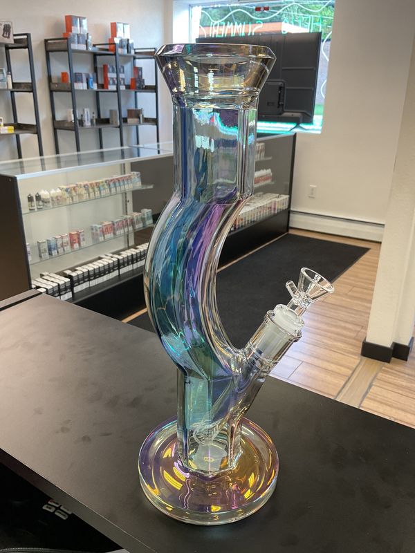 12” Ripple Curved water bong