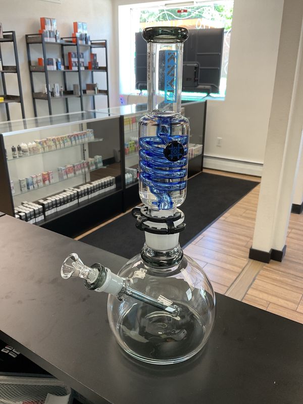 14” Freezable coil bubble water bong