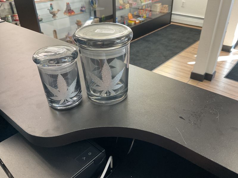 Silver Leaf Stash Jar