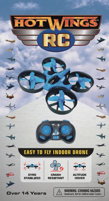 Hot Wings Gyro Stabilized Easy to Fly Indoor Drone