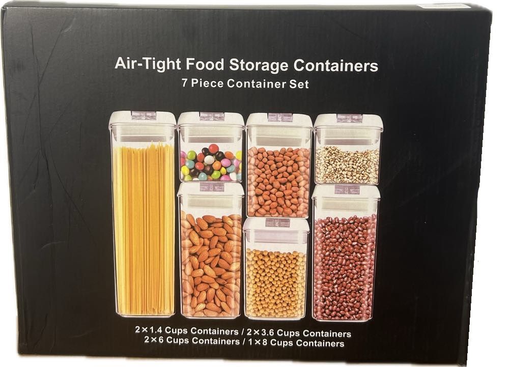 7 Contenant de rangement avec couvercles hermétiques