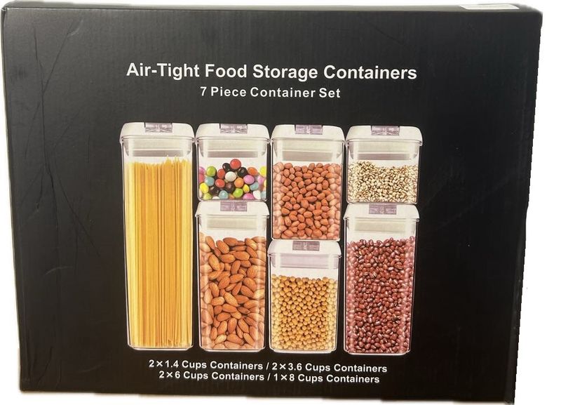 7 Contenant de rangement avec couvercles hermétiques