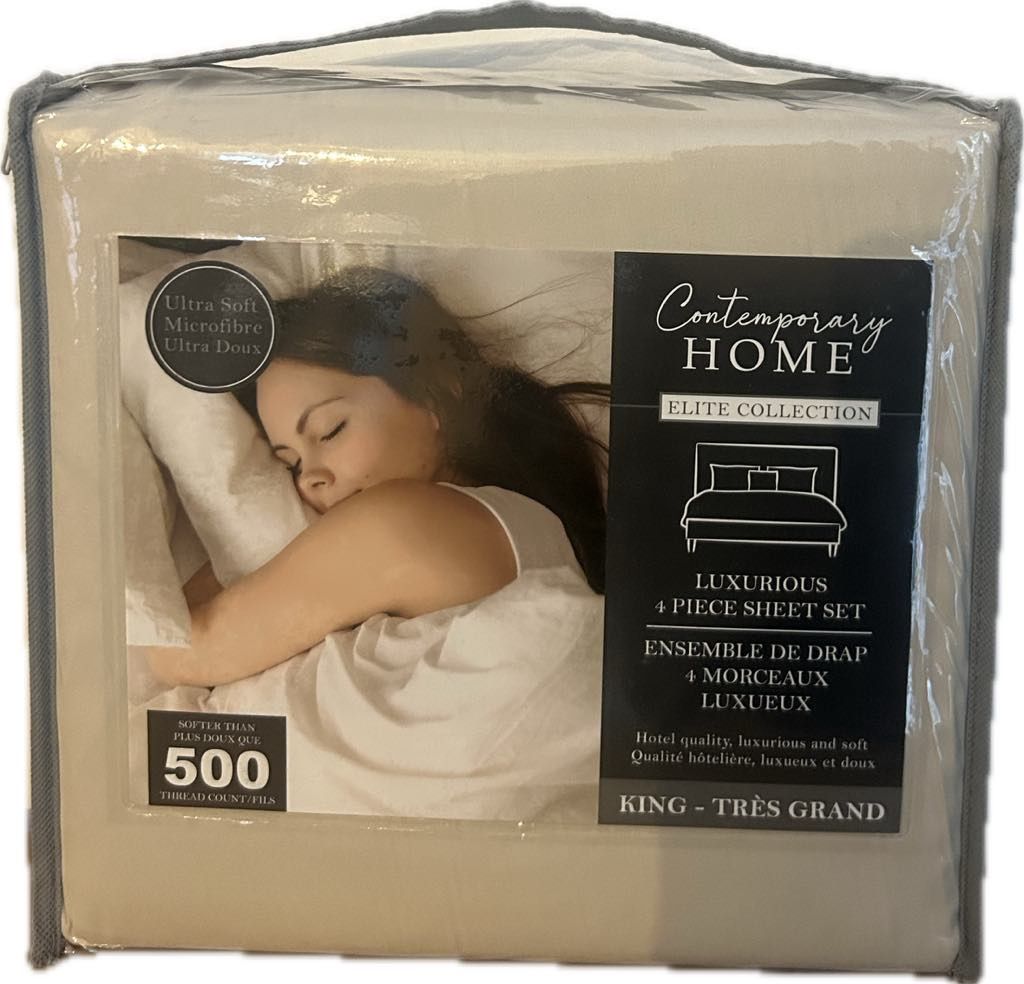 Ensemble de drap king-  Beige