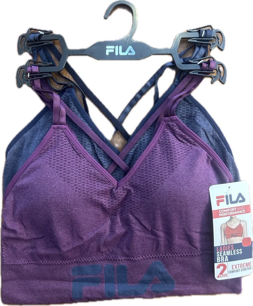 Duo de Brassière Sport Fila (Mauve &amp; Noir)