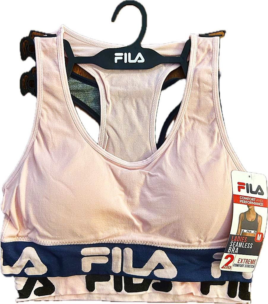 Duo de Brassière Sport Fila - Rose &amp; Charcoal