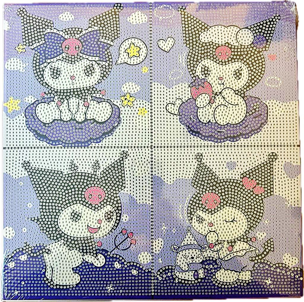 Peinture à diamant pour enfant- 4 case mauve