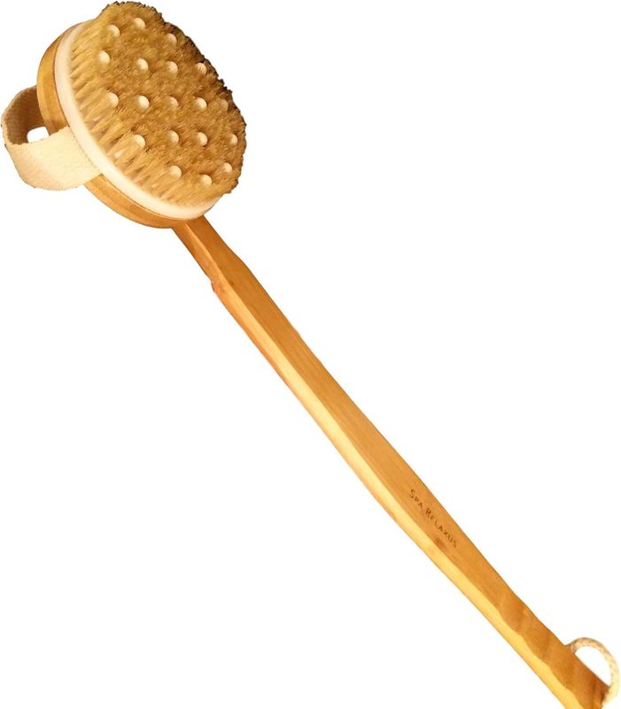 Grande brosse de bain massante 2 en 1