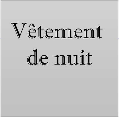 Vêtement de nuit
