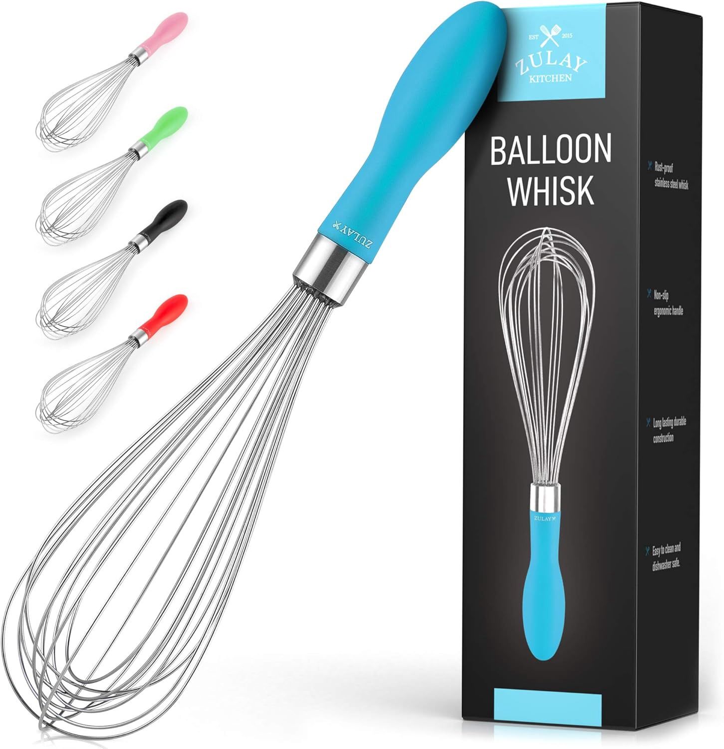 Fouet en acier inoxydable- Turquoise