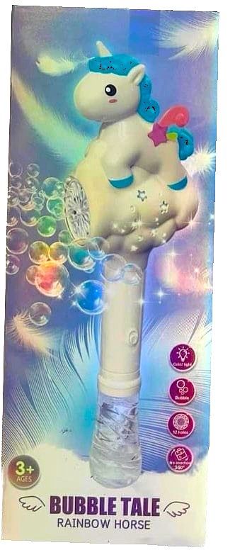 Baguette à bulles magique licorne- Bleu