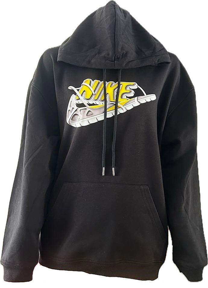 Hoodies Noir Nike Soulier Jaune