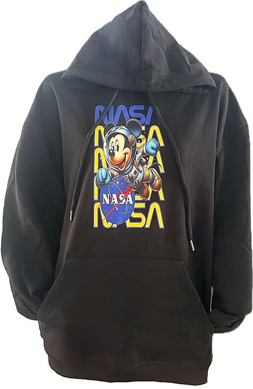 Hoodies Noir Mickey Nasa