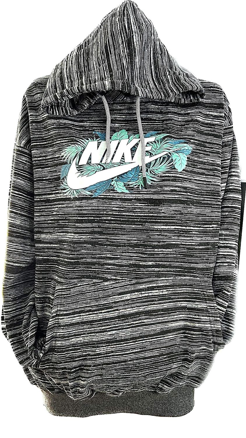 Hoodies Gris/Noir Nike Feuille