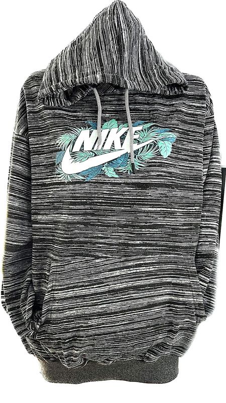 Hoodies Gris/Noir Nike Feuille