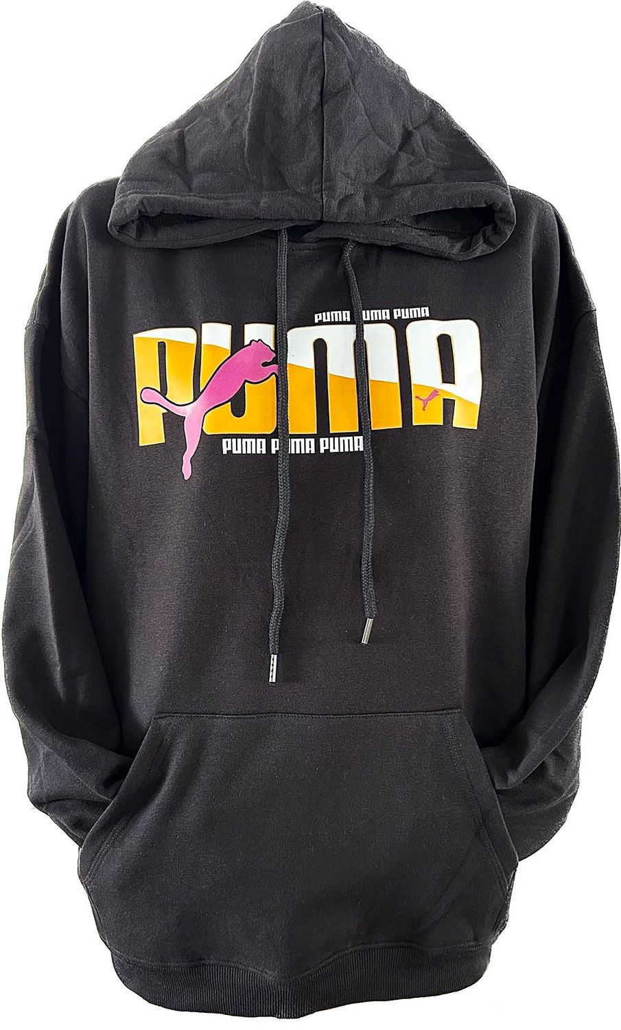 Hoodies Noir- Puma Orange