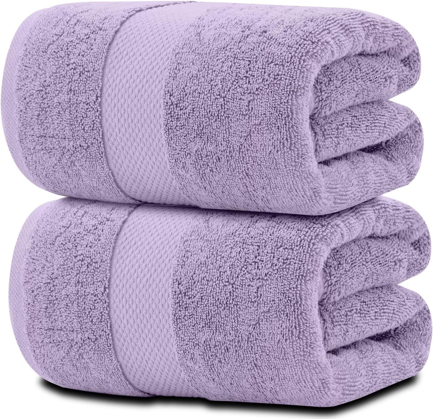 Lot de 2 serviette de bain de luxe pour adultes- Lavande