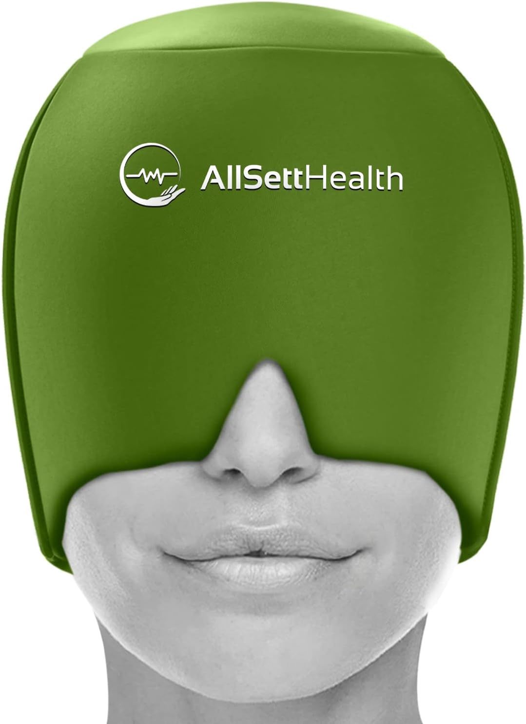 Casque pour soulager les maux de tête et les migraines- Vert