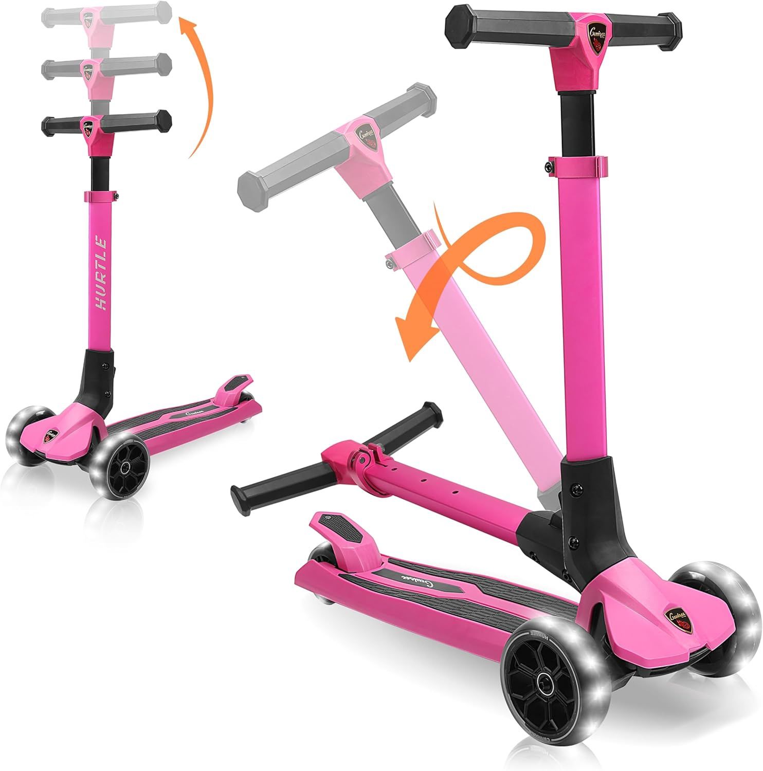 Trottinette à 3 roues pour enfants- Rose