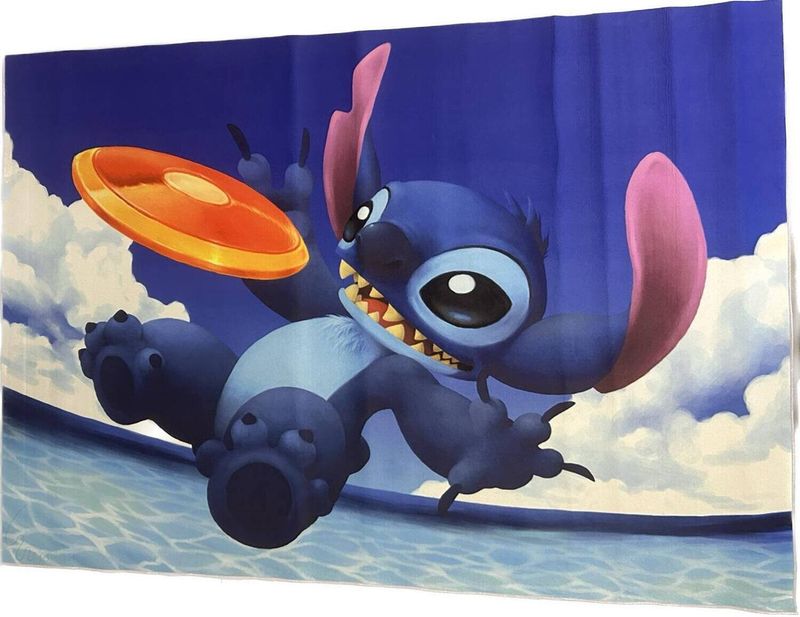 Tapis d&#39;animation 3D Stitch frisbees