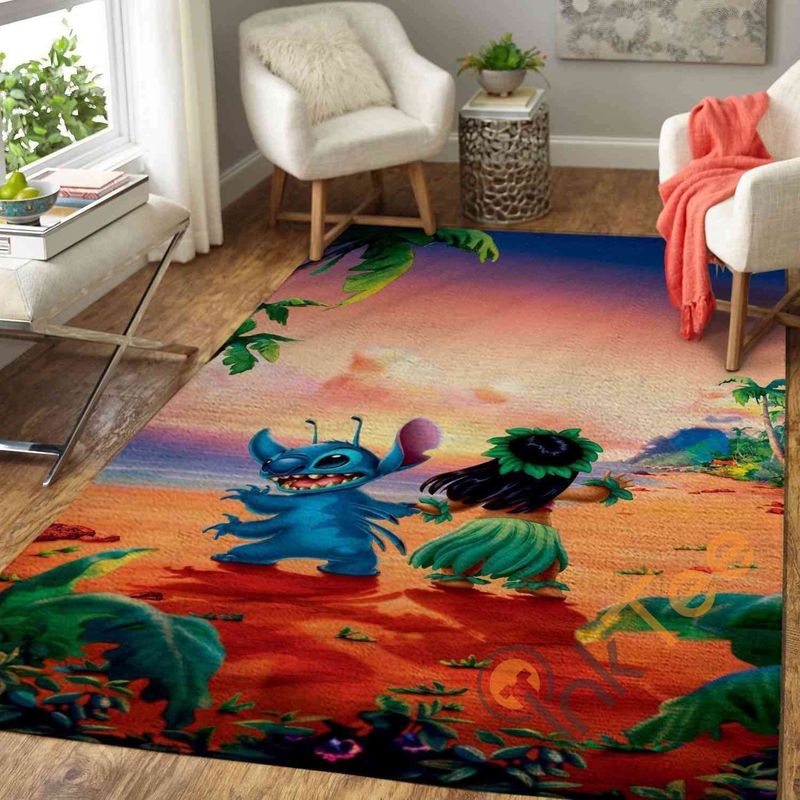 Tapis d&#39;animation 3D Stitch &amp; Lilo Plage