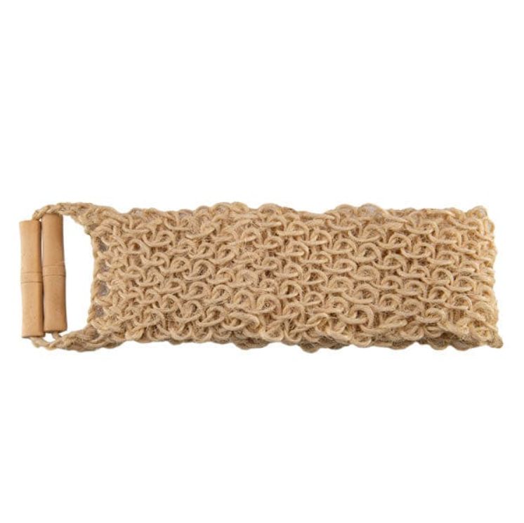 Lanière de bain en bambou et sisal pour le dos