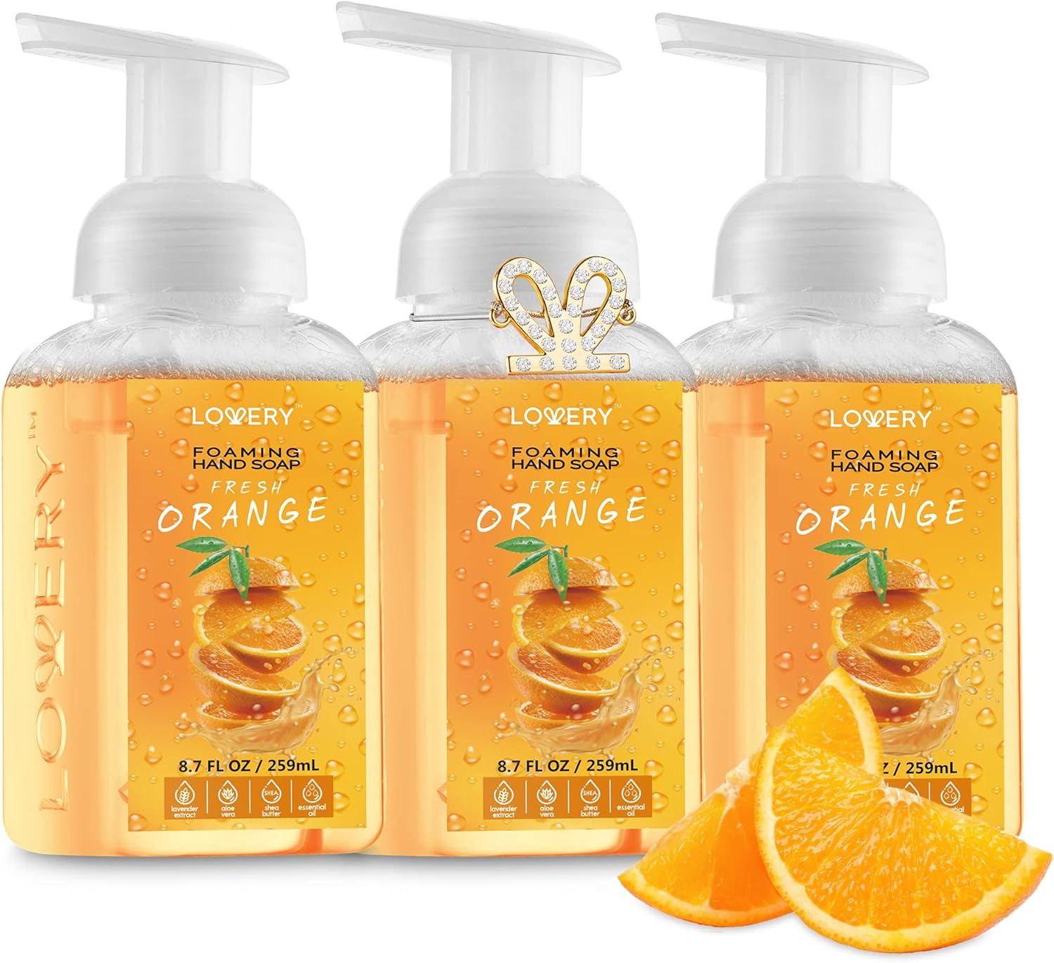 Savon mousse Lovery- Orange (vendu à l&#39;unité)