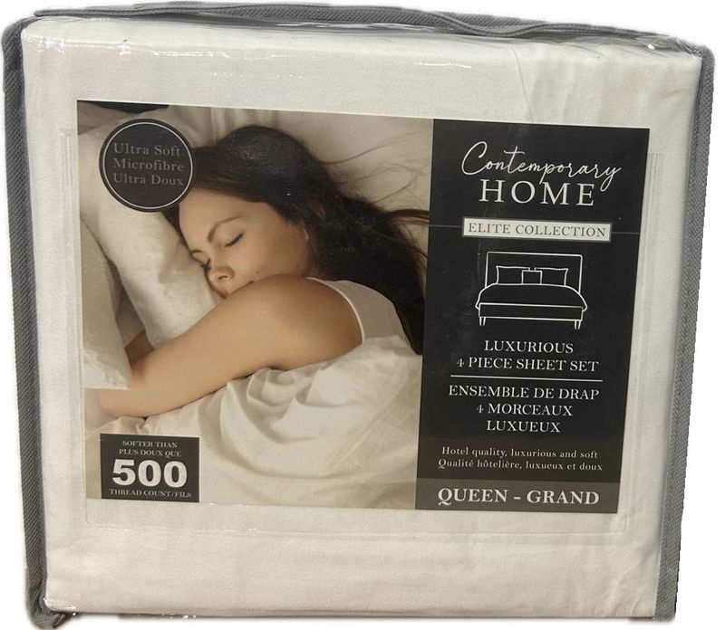 Ensemble de drap Queen- Blanc