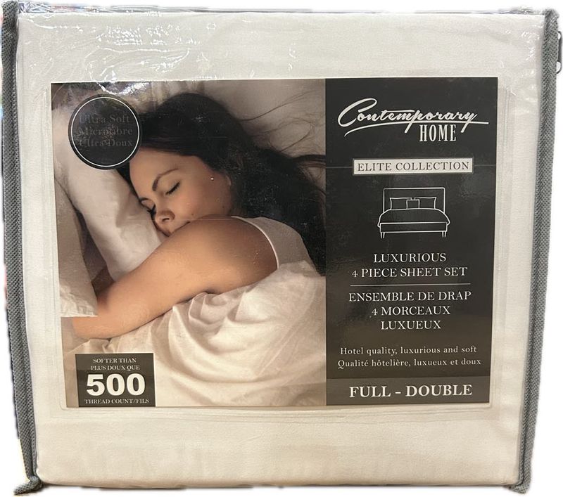 Ensemble de drap Double- Crème