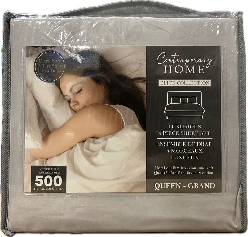 Ensemble de drap Queen- Gris