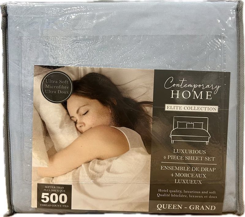 Ensemble de drap Queen- Bleu poudre
