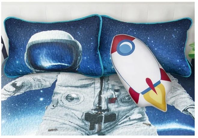 Ensemble de courtepointe Lit Double- Astronaute