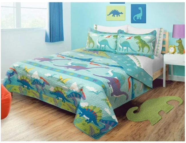 Ensemble de courtepointe Lit Double- Dino Park